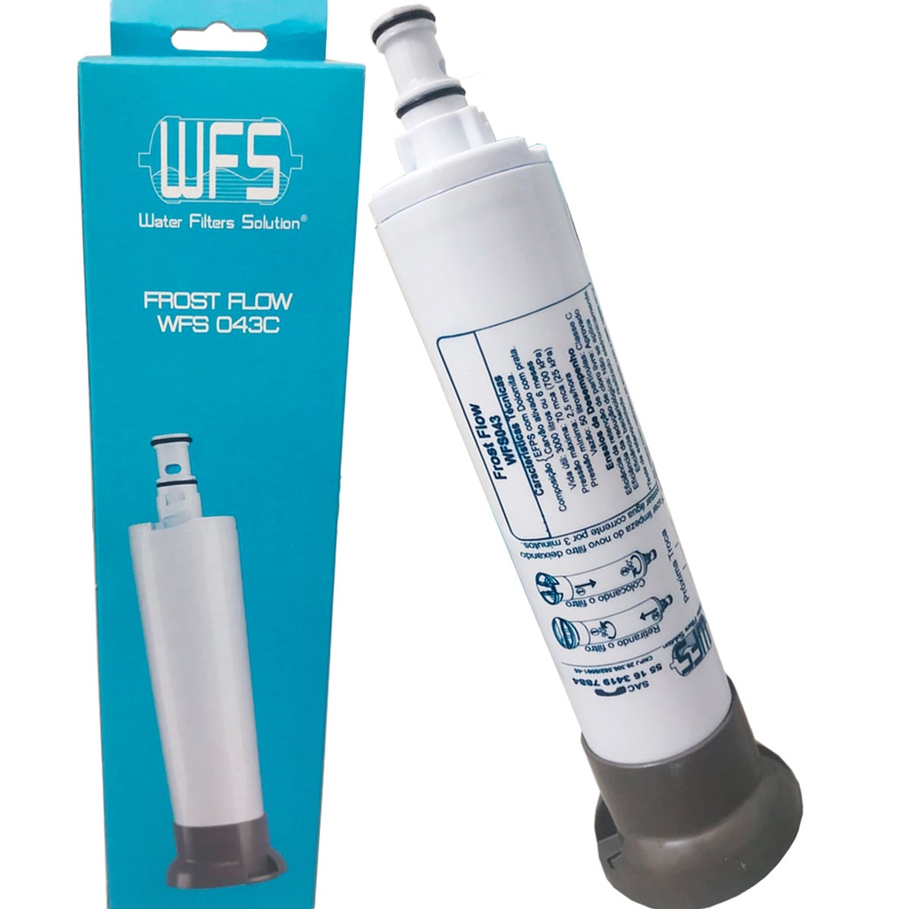Refil Filtro Compatível Purificador Água Consul CPB33 AF CIX08AX Tampa Cinza