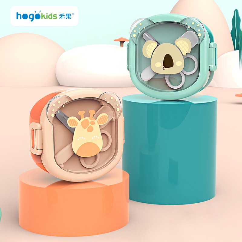 Heguo Mother Baby Conjunto de Suplemento Alimentar Portátil Conjunto de Tigela para Crianças Caixa de Almoço com Suplemento Alimentar Conjunto de Colher de Colher Multi-Peças