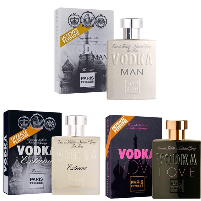 Vodka Man+Vodka Extreme+VodkaLove Perfume Importados C/3