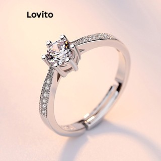 Lovito Anéis Básicos Lisos Casual para Mulheres LFA03068 (Prata) em Oferta na Shopee