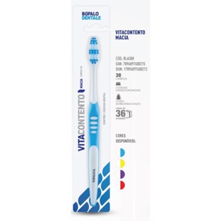 Kit com 2 Escovas Dentais Vita Contento Búfalo Dentale