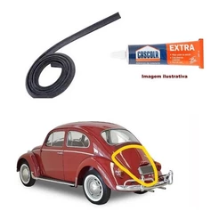 Borracha Ou Guarnicao Tampa Motor Colar + Cola Fusca Todos