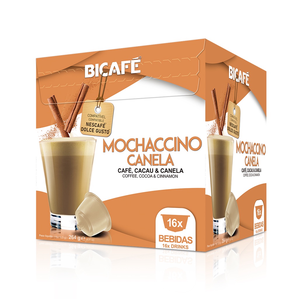 Cápsula Importada Mochaccino Canela Bicafé Compatível Maquinas Dolce Gusto 16 Cápsulas Importadas · foto 2