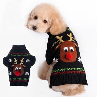 Natal Pet camisola nariz vermelho veado gato roupas para cães roupas de inverno Teddy Poodle outono inverno roupas