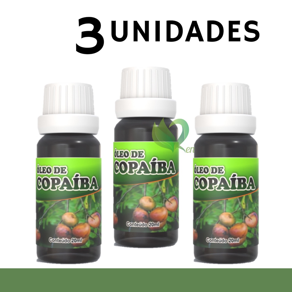 3x Óleo de Copaíba - 100% vegetal, natural e vegano