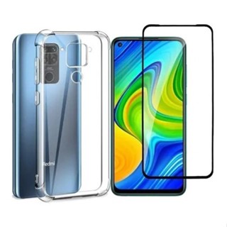Capa Case Capinha Anti Impacto Para Redmi Note 9 + Película 3D Vidro Temperado