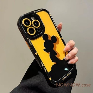 Compatível Para iPhone 15 14 13 12 11 Pro MAX X XS XR 6 7 8 Plus Cartoon Cute Mickey Mouse Black Border Puff Phone Case em Oferta na Shopee