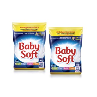 Kit 2 Lava Roupas Pó Baby Soft Concentrado 4KG