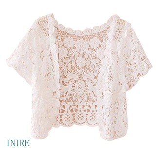 IRE Crochê Floral De Renda Cardigan Curta Bolero Shrug Top Para Vestidos