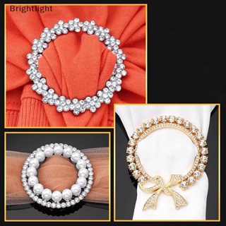 [brightlight.br] Pearl Rhinestone Crystal Hijab Buckle Clothes Corner Shawl Brooch Pin [BR] em Oferta na Shopee