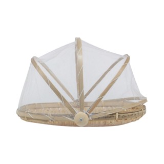 Cesta Porta Pão Oval Le Bambu com Tela 33cm