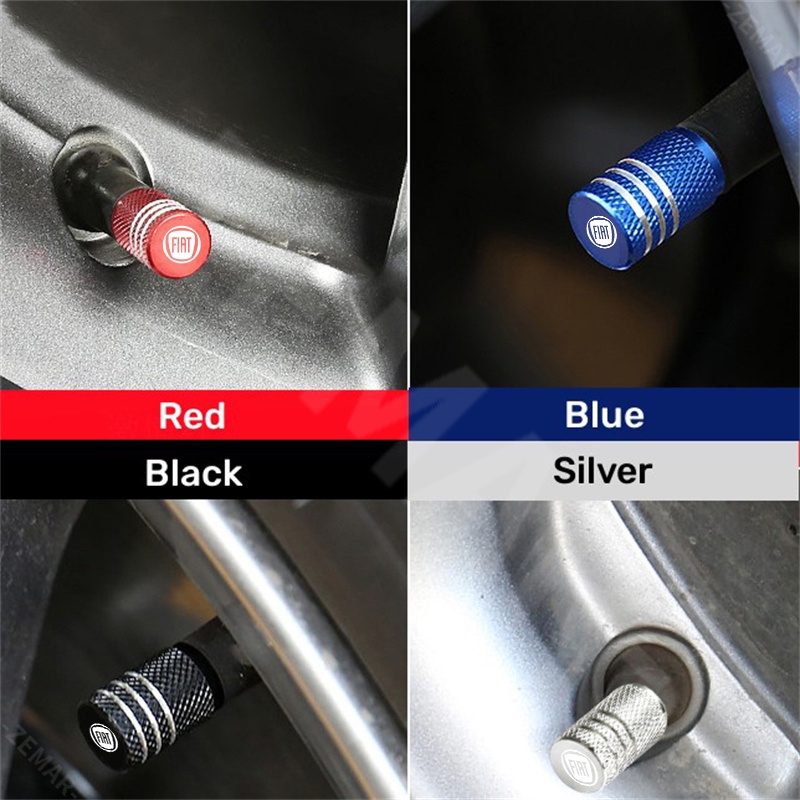 Detalhes do 4Pcs Fiat Carro Tampas De Válvulas De Pneus Automotivas Bicicletas Peças Metálicas Impressas Logotipo Acessórios De Moda Para Uno Toro 500 Bravo Punto Palio Argo Stilo Strada Mobi Forma Cilíndrica