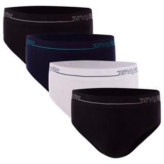 Kit com 4 Cuecas Slip Microfibra Sem Costura Trifil