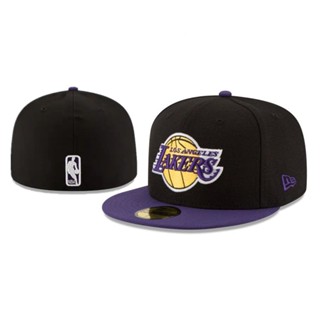 Boné de Baseball Masculino Feminino de Tamanho Grande Totalmente Fechado NBA Bordado Não Ajustável Lagors Street Sports Dance Hip-Hop Fashion Reverse Aba Hat
