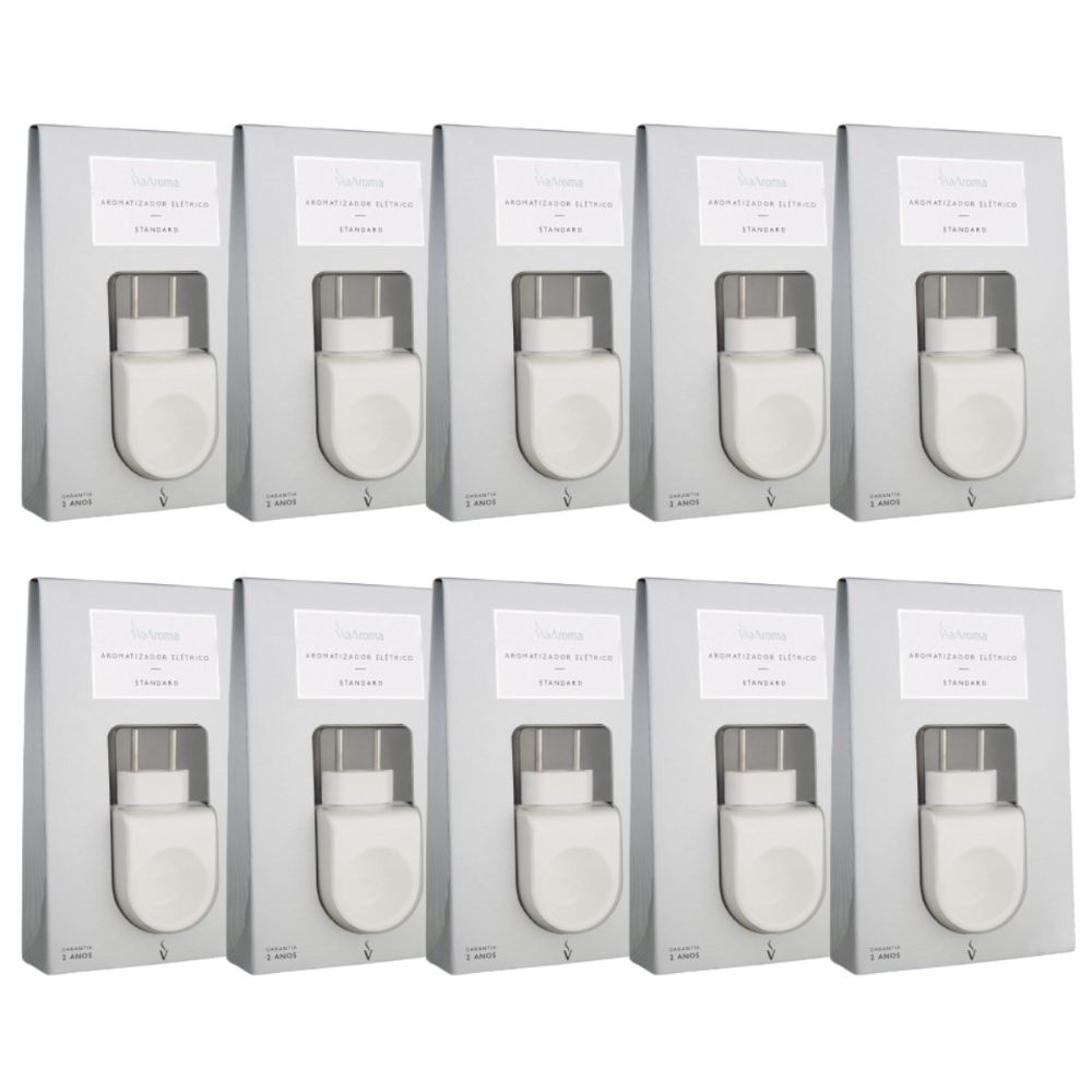 Kit 10 Aromatizadores Elétricos Standard Via Aroma - Home & Living