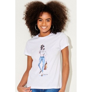 Camiseta Feminina Malha Woman Planet Girls Branco