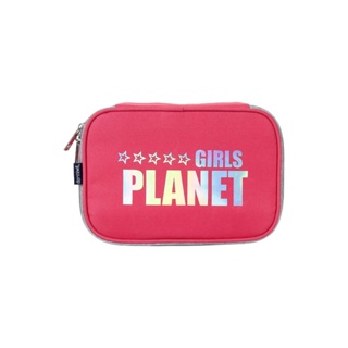 Estojo Feminino Casual Logo Holográfico Planet Girls Rosa Médio em Oferta na Shopee