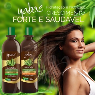 Shampoo e Condicionador Vegano Babosa Yabae 500ml - Hidratação Intensa E Crescimento!