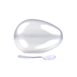 CASCA DE OVO PÁSCOA ACRÍLICA M 250G C/COLHER C/4 UN BLUESTAR