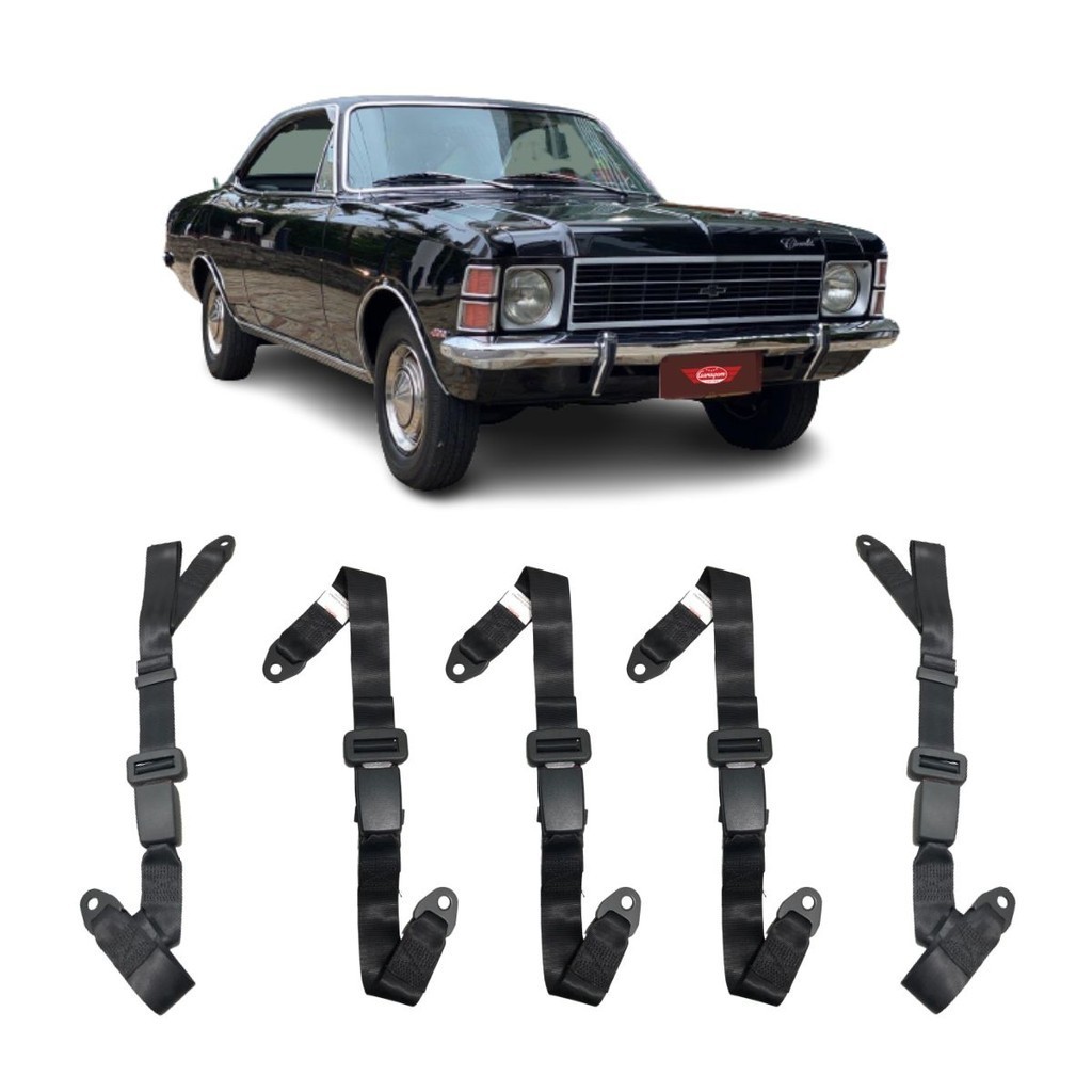 Kit Cinto Preto Opala Coupê Estático 2 Ponto Abdominal Fêmea
