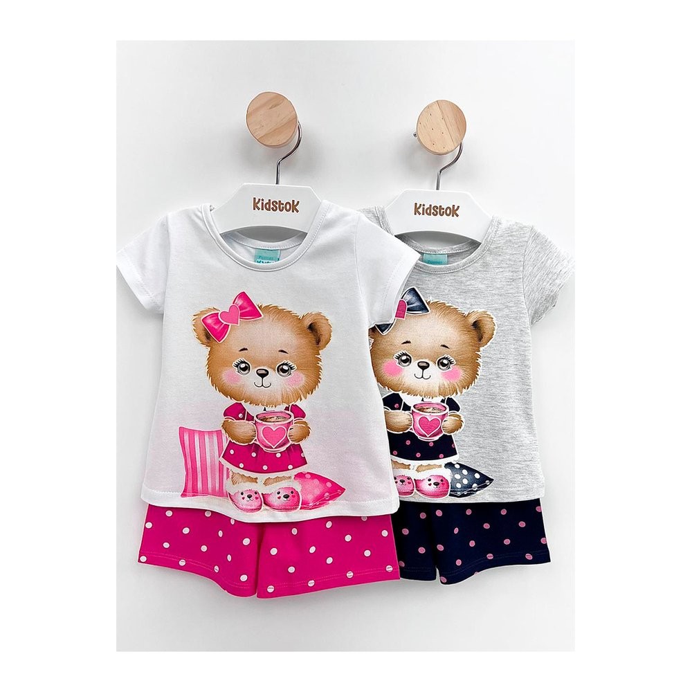 Pijama Menina Ursinha Xícara Brilha no Escuro - Kyly em Oferta na Shopee