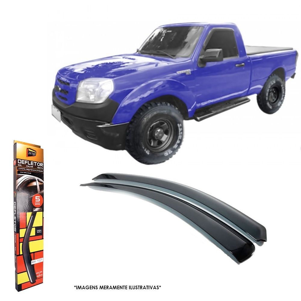 Calha de Chuva para Ford Ranger Cabine Simples 1996 até 2012 2 portas TG Poli - 21011