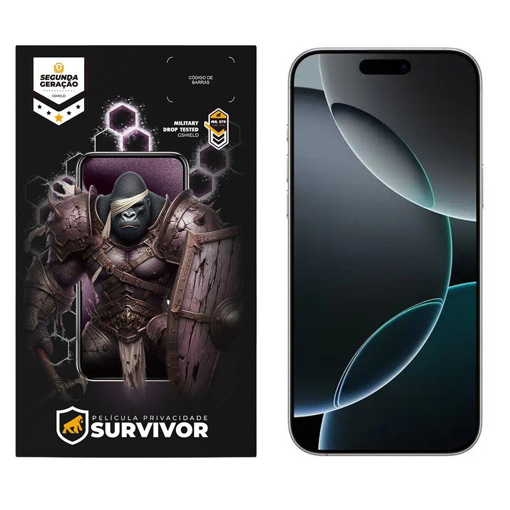 Película para iPhone 16 Pro Max com Aplicador - Survivor Privacidade - Gshield em Oferta na Shopee