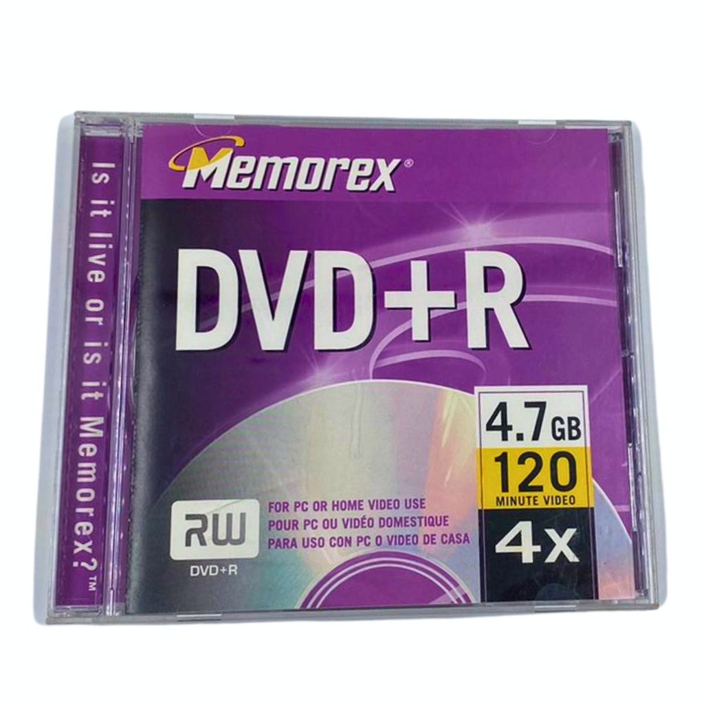MEMOREX DVD + R 4.7 GB 120 MINUTOS VÍDEO 4X CD EM BRANCO