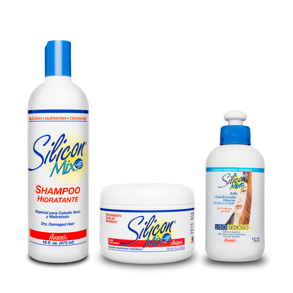 Kit Shampoo, Máscara de Tratamento e Leave In Hidratante Silicon Mix Avanti (Shamp 473ml + Másc 225g + Leave in 236ml) em Oferta na Shopee