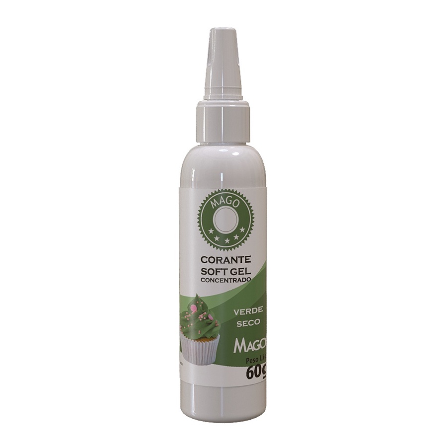 Corante Soft Gel Verde Seco  - 1 Unidade - 60g - Mago -