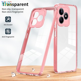 3 Em 1 Caixa Transparente Para Realme C53 C51 NFC C55 C33 C35 10 9i Narzo N53 N55 Luxo Silicone Macio Capa Dura À Prova De Choque Telefone