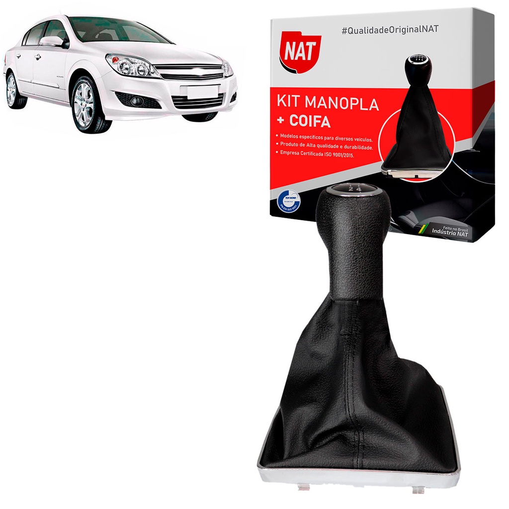 Manopla + Coifa Chevrolet Vectra 2006 Até 2008 - 5 Marchas em Oferta na Shopee