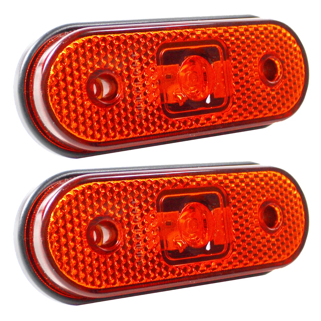 2 Lanterna Lateral Caminhão Carreta Facchini LED BIVOLT AM