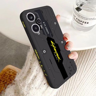 Caixa Para Xiaomi 13T Pro Poco F5 K60 Redmi K60E K60 Gaming Edtion K40s Telefone Cyber Liquid Punk Silicone Capa Macia Matte Straight