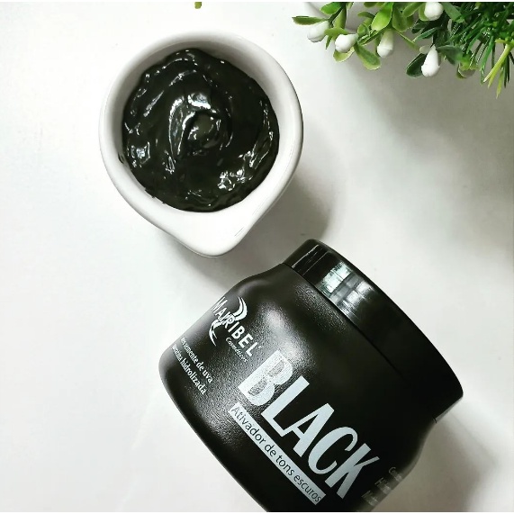 500gr - 01 Pote Grande Matizador Preto Condicionador Hidratante Black Mairibel Ativador De Tons - Maribel E Hidratty