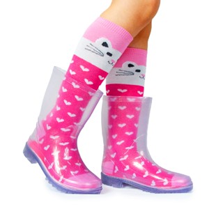 Galocha Infantil Menina GLITTER IRIZÊ + MEIA GATINHA escolar Camin