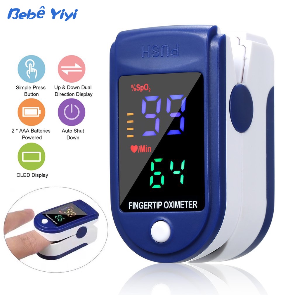 Medidor de saturação / Detector de Saúde de Mulheres Grávidas / Medidor de Oxigênio no Sangue por Pulso de Dedo / SPO2 PR Monitor de Frequência Cardíaca / Medidor de Saturação de Oxigênio no