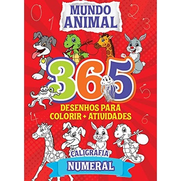 Tapete 365 Desenhos para Colorir + Atividades Mundo Animal