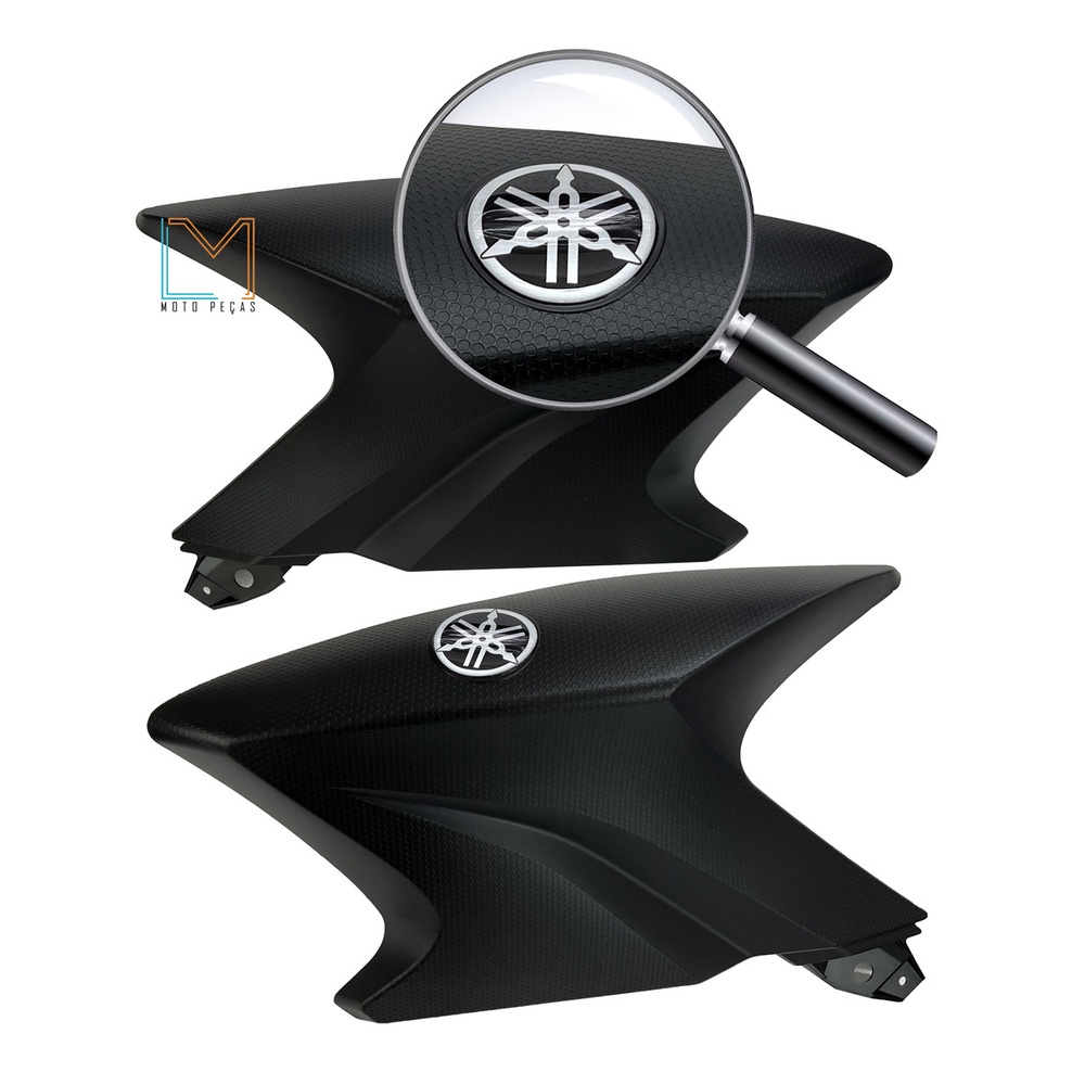 Carenagem Aleta Aba Asa Tanque Com Emblema em Alto Relevo Yamaha Factor 125/150 2016/2022