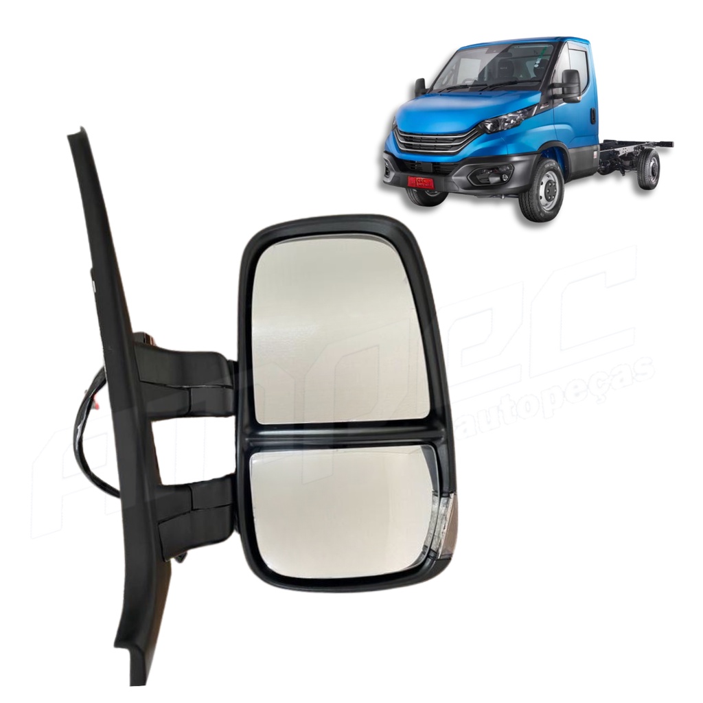 Retrovisor Completo Elétrico Com Desembaçador 24v Para Iveco Daily 08 a 18 Lado Direito 5801367640 em Oferta na Shopee