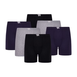 Kit com 6 Cuecas Boxer Microfibra sem Costura Plus Size Trifil
