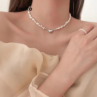 Lovito Colares de Gargantilha com Pérolas e Pêndulo de Pérolas para Mulheres LFA06301 (Off White)