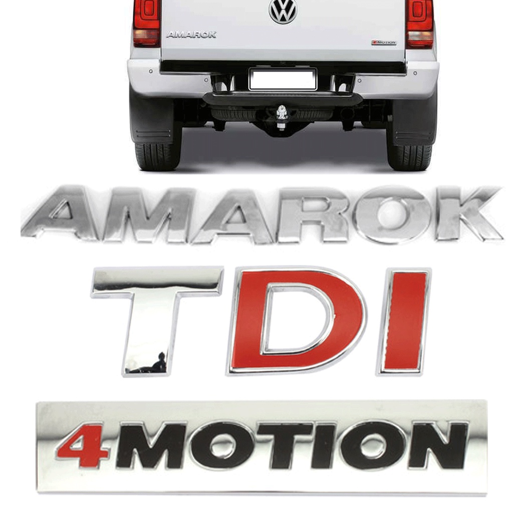 Kit Emblema Tampa Traseira Amarok Tdi 4motion (Amarok/Tdi/4Motion)