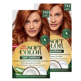 Tintura Soft Color Sem Amônia Louro Acobreado 743 Kit | Kit com duas unidades