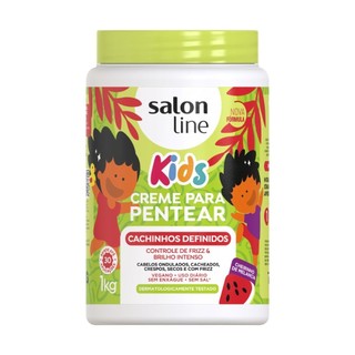 Creme Para Pentear Infantil Salon Line Kids 1Kg em Oferta na Shopee