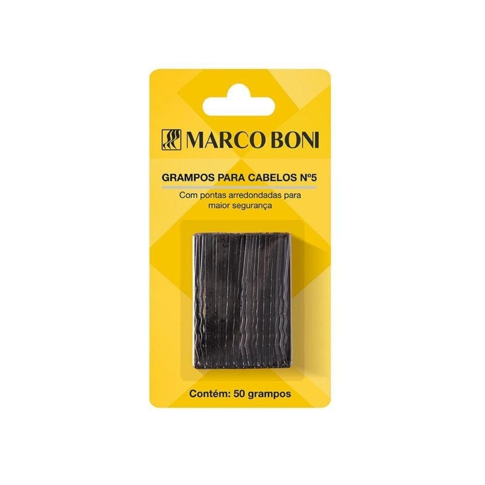 Grampos De Cabelo Marco Boni Nº5 Preto c/50un - Beauty