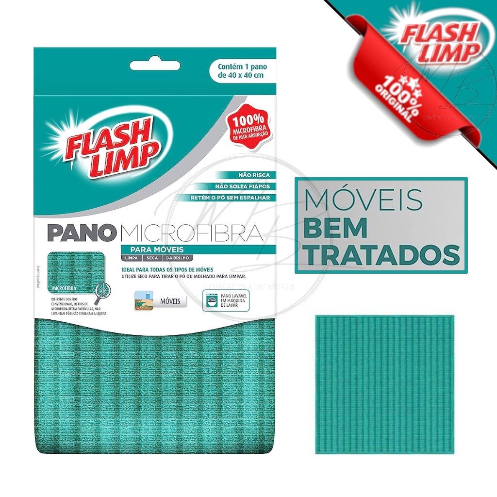 Pano Microfibra Para Moveis - Flash Limp