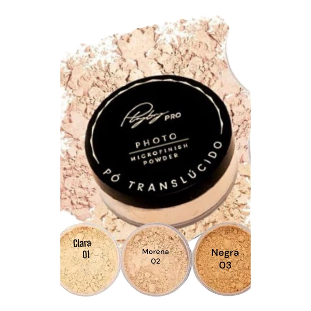 Pó Facial Translúcido Playboy Microfinish Powder Tom 1,2 E 3