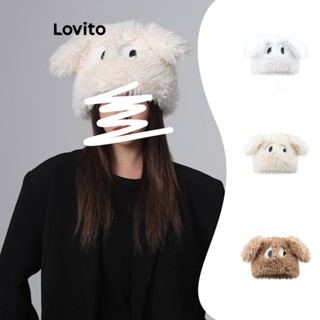 Lovito Chapéus De Pele Sintética Fofos De Desenho Animado Para Mulheres LFA10351