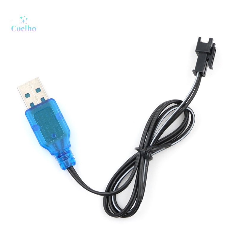 Cabo Adaptador De Carregador USB Preto 3.7V Para Helicóptero De Controle Remoto Carro Novo